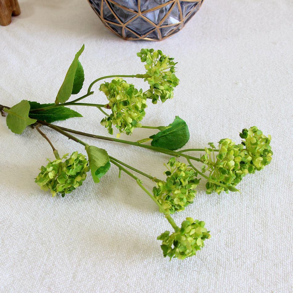 Lifelike Hydrangea Silk Flowers – Nordic Style Multifaceted Snowball Blooms for Home Décor, Vase Arrangements, and Stunning Photography