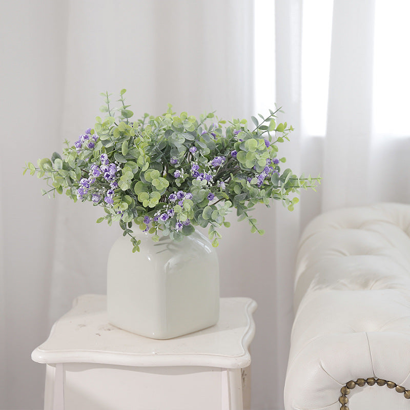 Stunning Eucalyptus Leaf & Gypsophila Bouquet - Realistic Artificial Greenery for Home Decor