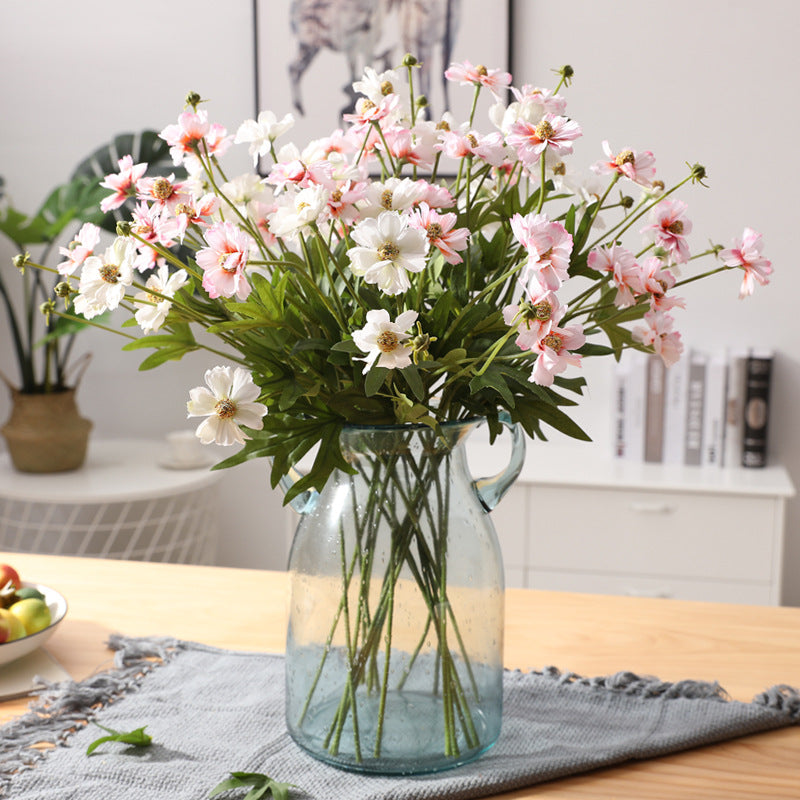 Realistic Single-Stem Daisy Faux Flower - Fresh Wild Daisy Home Decor & Wedding Bouquet Accessory for Stylish Celebrations