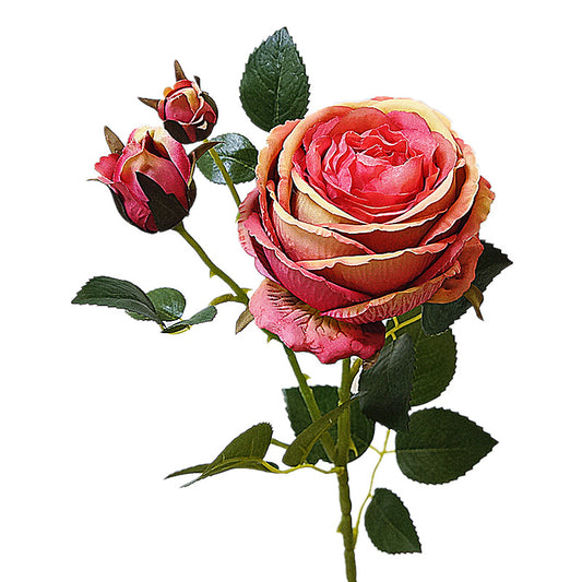 Realistic Triple Head Louis Rose - Stunning Artificial Flower Arrangement for Valentine's Day, Weddings, and Home Decor