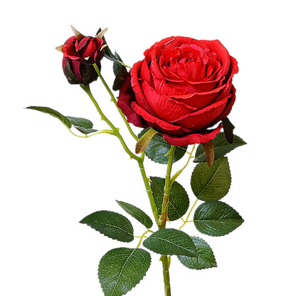 Realistic Triple Head Louis Rose - Stunning Artificial Flower Arrangement for Valentine's Day, Weddings, and Home Decor