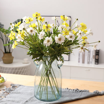 Realistic Single-Stem Daisy Faux Flower - Fresh Wild Daisy Home Decor & Wedding Bouquet Accessory for Stylish Celebrations