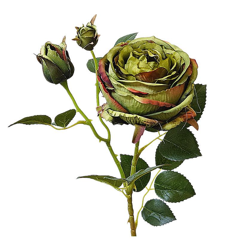 Realistic Triple Head Louis Rose - Stunning Artificial Flower Arrangement for Valentine's Day, Weddings, and Home Decor