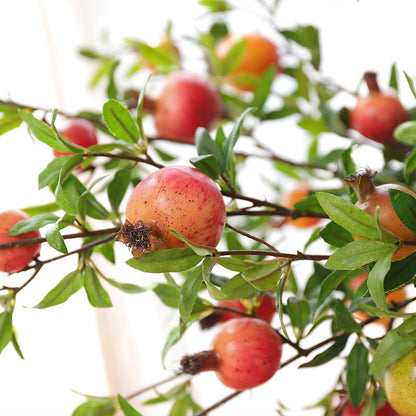 Realistic Faux Pomegranate Decorative Flowers for Home - Perfect New Year Floral Arrangements and Stylish Soft Furnishing Accents