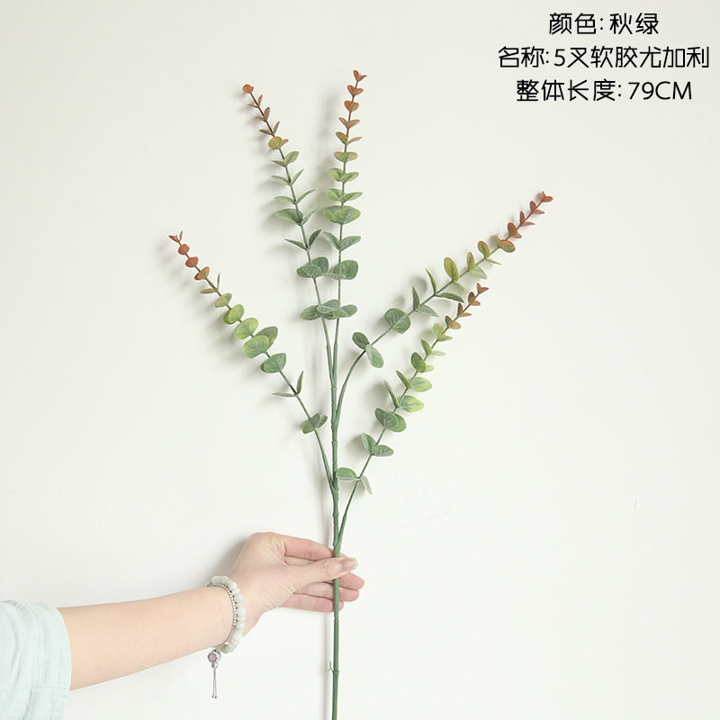 Elegant INS Eucalyptus Single Stem Artificial Flower for Home Décor - Perfect for Weddings, Bouquets, and Wall Plant Decorations