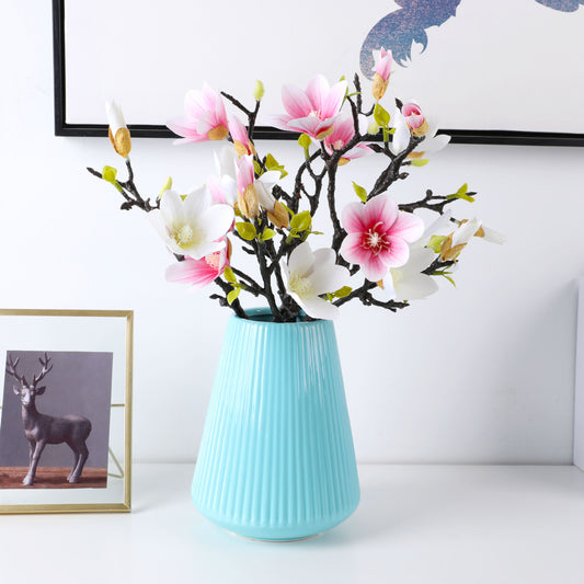 Realistic 3D Faux Magnolia Spring Floral Decor for Homes, Hotels, and Gardens – Stunning Artificial Plants for Landscape and Interior Decoration