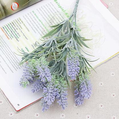 Realistic Lavender Artificial Flowers - 10 Head Faux Lavender for Home Décor, Photography, and Wedding Decor