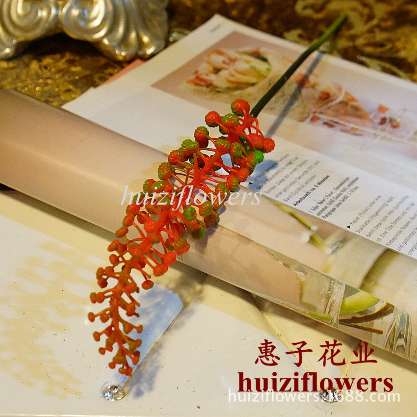 Realistic Multi-Fruit Artificial Flower - Textured Single Branch Decorative Plastic Stem for Home Decor, Weddings, and Photography