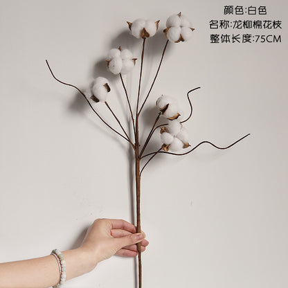 INS Cotton Soft Decorative Artificial Flowers - Stunning Home Decor for Weddings, Handheld Bouquets, and Wall Displays | Realistic Fake Floral Arrangements - MW61188