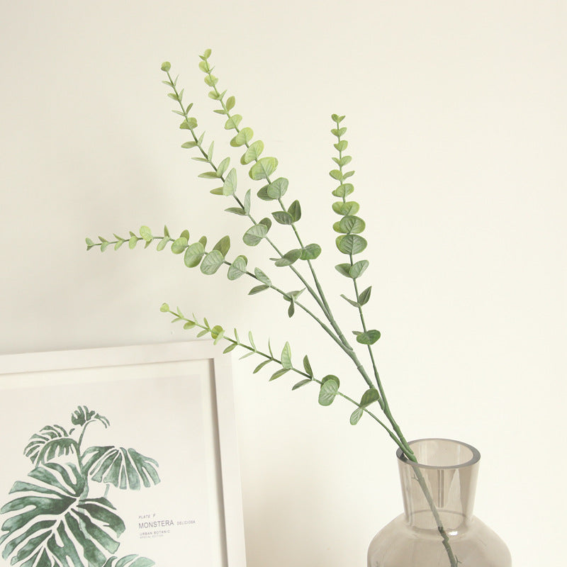 Elegant INS Eucalyptus Single Stem Artificial Flower for Home Décor - Perfect for Weddings, Bouquets, and Wall Plant Decorations