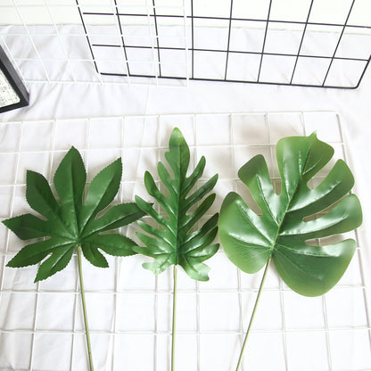 Realistic Faux Wedding Fern Leaf Potted Plant - Trendy Monstera Leaf Greenery for Home Decor and Celebrations