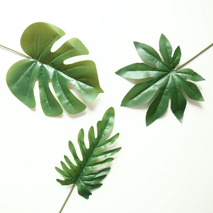 Realistic Faux Wedding Fern Leaf Potted Plant - Trendy Monstera Leaf Greenery for Home Decor and Celebrations