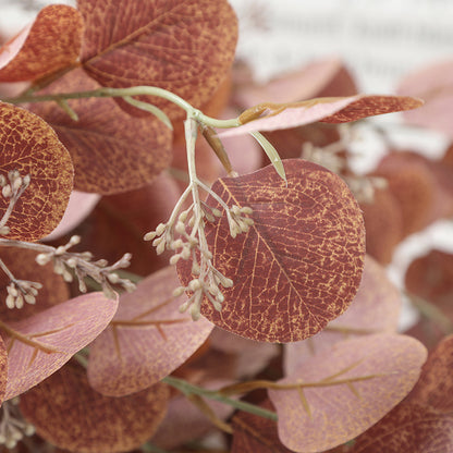 Realistic Faux Eucalyptus Leaves with Seed, Money Plant Artificial Flowers - Perfect Home Decor Accent for a Lifelike Touch in Any Space