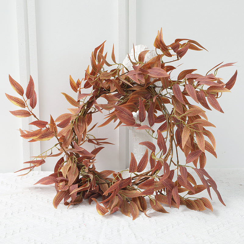 Stunning Wedding Decor: Realistic Willow Leaf Vines for Home Decoration - Perfect for Elegant Events and Everyday Aesthetics