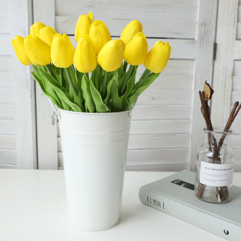 Elegant PU Tulip Faux Flowers – Creative Home Décor for Lasting Beauty and Low Maintenance