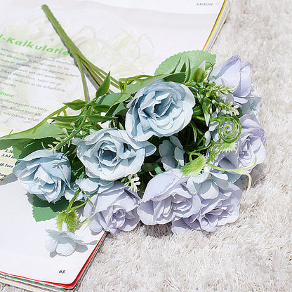 Beautiful Artificial Miniature Rose Bouquet – Perfect Faux Flowers for Home Décor, Wedding Decorations, Photography Props, and Landscape Styling