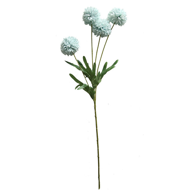 Stunning Faux Dandelion and Ping Pong Chrysanthemum Flower Plant - Ideal for Wedding Decor & INS-Style Plant Wall Featuring Elegant Rose Accents - Model MW15191