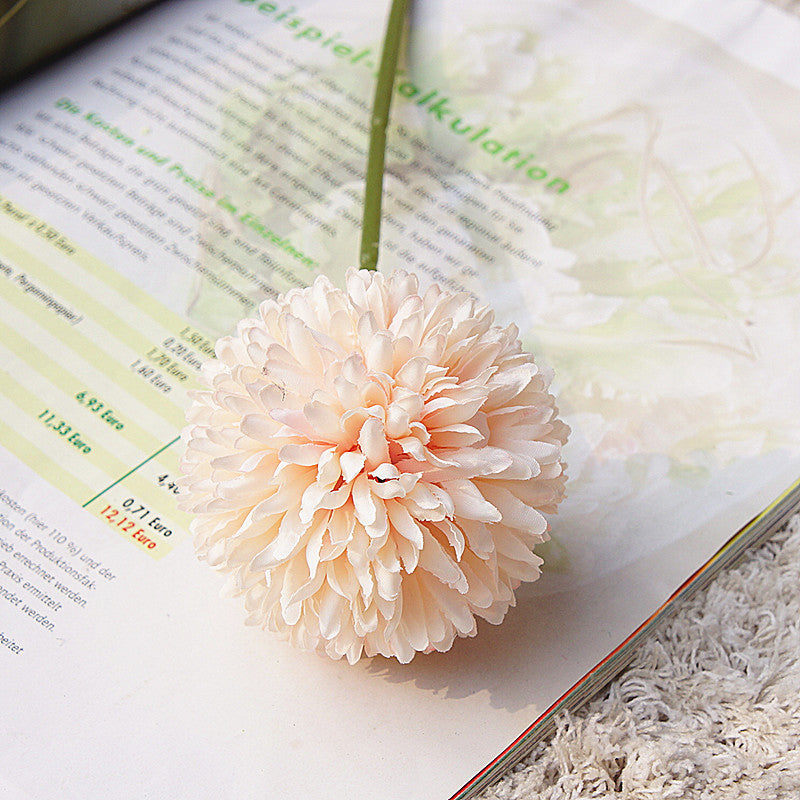 Realistic Faux Dandelion Flower - Single Stem Miniature Ball - Perfect for Home Decor, Wedding Celebrations, Photography Props, and DIY Crafts