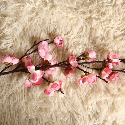 Realistic Fake Plum Blossom Decorative Plant - Perfect for Weddings & Home Decor - Trendy INS-Style Floral Wall Art with Elegant Rose Accents MW36891