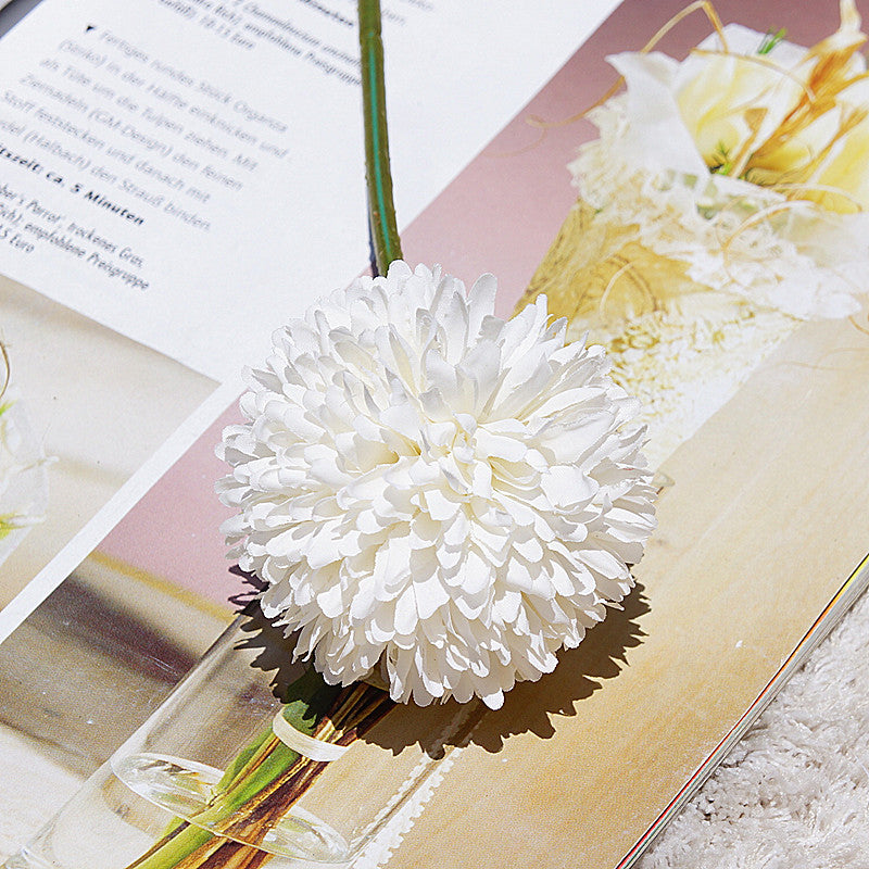 Realistic Faux Dandelion Flower - Single Stem Miniature Ball - Perfect for Home Decor, Wedding Celebrations, Photography Props, and DIY Crafts