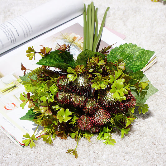 Japanese-Inspired Realistic Imitation Floral Arrangement with Winterberry - FL2037: Perfect Decoration for Home and Events