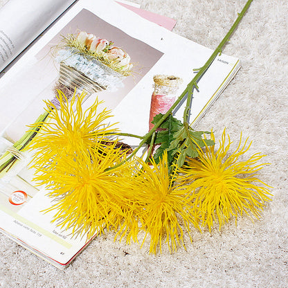 Stunning 5-Piece Faux Sea Urchin Spike Bouquet for Home Decor - Perfect for Weddings and Stunning Plant Wall Decorations