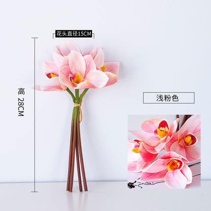 Realistic 3D Printed Phalaenopsis Orchid Bouquet – Perfect for Home Décor, Photography, and Wedding Floral Arrangements | Long-Lasting & Maintenance-Free Artificial Flowers