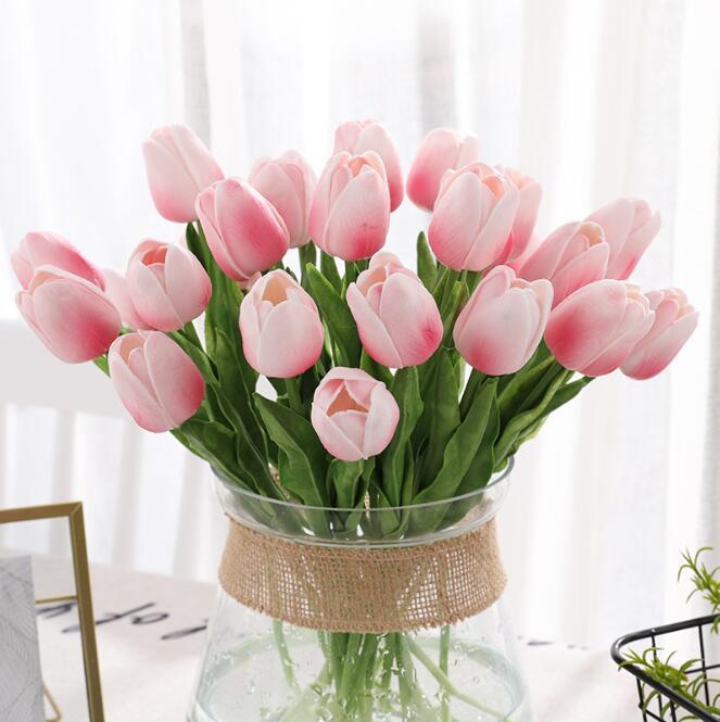 Realistic Mini Artificial Tulips in PU Material – Perfectly Crafted Faux Flowers for Home Décor and Elegant Table Centerpieces