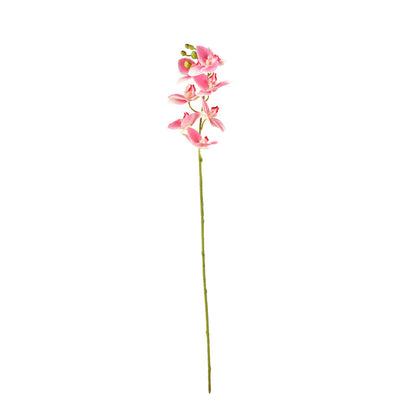 Lifelike Single-Stem 3D Printed Orchid with Realistic Texture - Perfect for Weddings, Home Decor, and Floral Arrangements, 7 Bloom Design