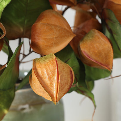 Vibrant Artificial Large Lantern Flowers - Stunning Home Decor with Realistic Faux Plants for Weddings and Events - Perfect for Potted Displays