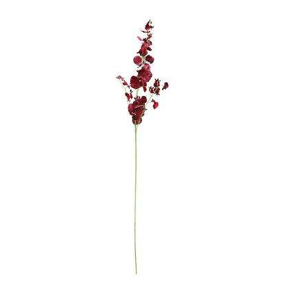 Realistic Single-Stem Autumn Dancing Orchid - Elegant Fall Home Décor, Perfect for Wedding Celebrations and Floral Arrangements