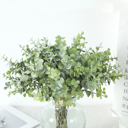 Realistic Eucalyptus and Money Leaf Artificial Plant Bouquet for Home Decoration - Lifelike Greenery for Enhancing Your Interior Design