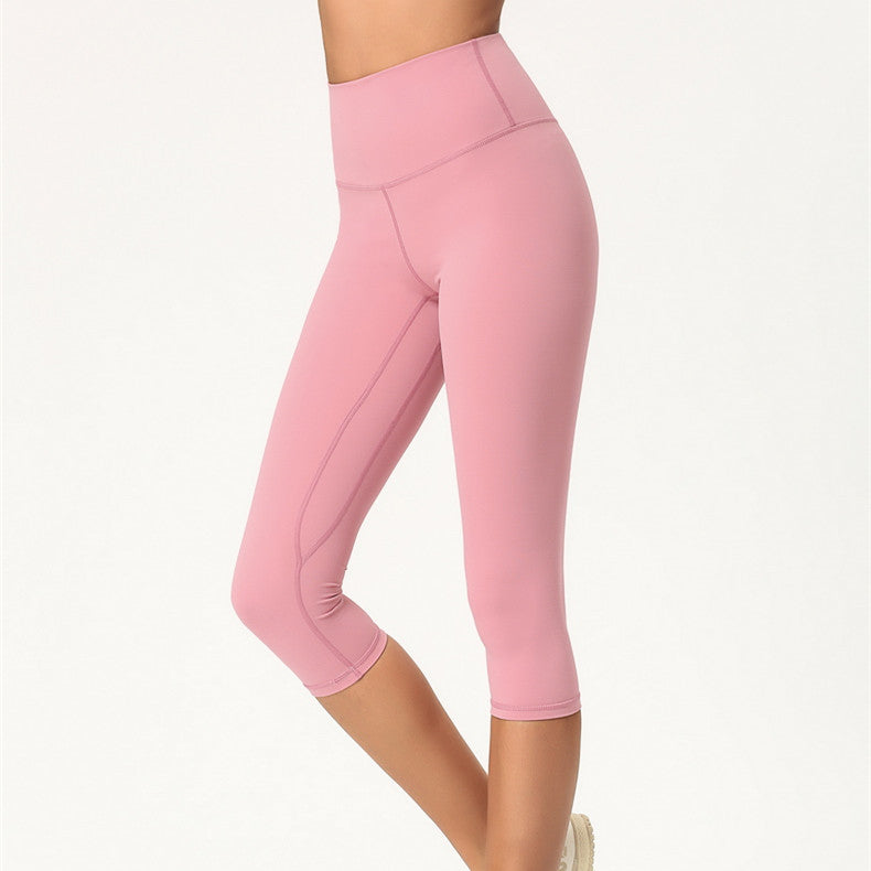 High Waist Double Sided Fleece Yoga Capris for Women Soft Comfortable and Workout Leggings