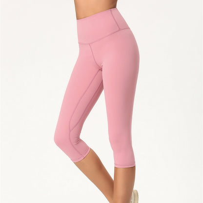 High Waist Double Sided Fleece Yoga Capris for Women Soft Comfortable and Workout Leggings