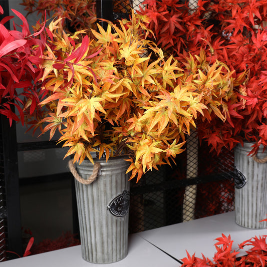 Realistic Maple Leaf Decor for Model Rooms | Artificial Greenery for Wedding Floral Arrangements | Faux Maple Branches and Leaves for Stunning Home and Event Decorations