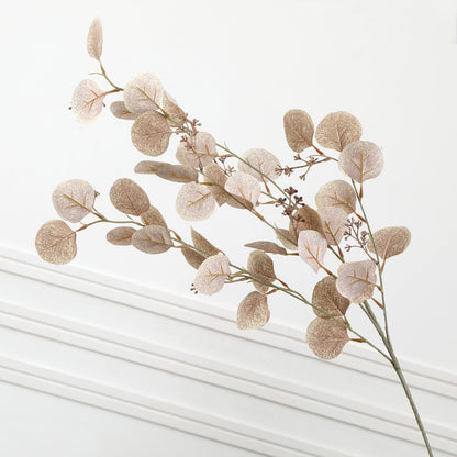 Realistic Faux Eucalyptus Leaves with Seed, Money Plant Artificial Flowers - Perfect Home Decor Accent for a Lifelike Touch in Any Space