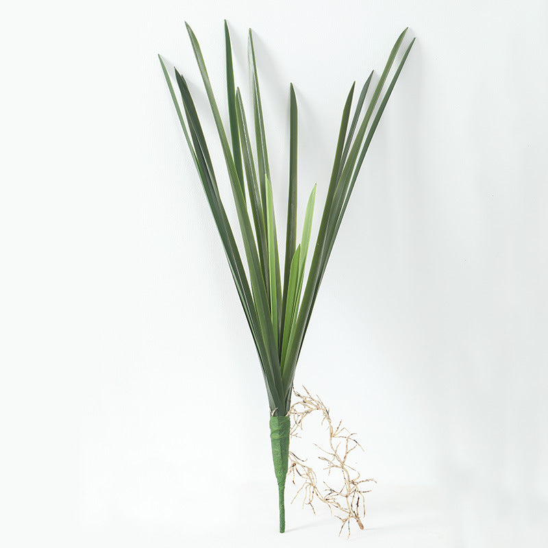 Lifelike Orchid Leaves Artificial Green Plant Home Decor Accent - Perfect for Indoor and Outdoor Settings!