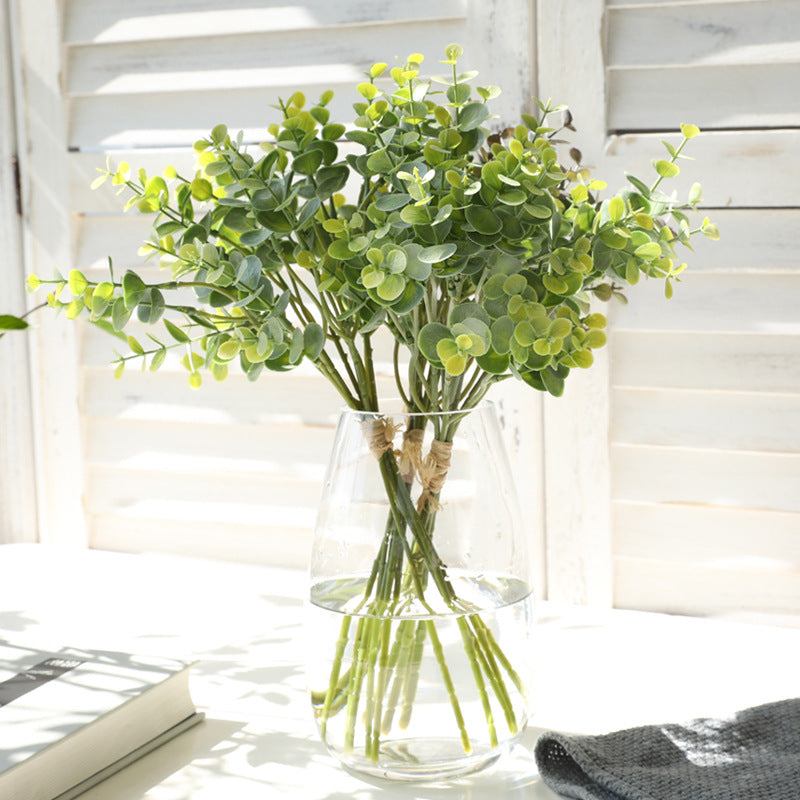 Lifelike Artificial Eucalyptus and Money Leaf Plant Wall Decor - Perfect for Weddings, Floral Arrangements, and Greenery Accessories