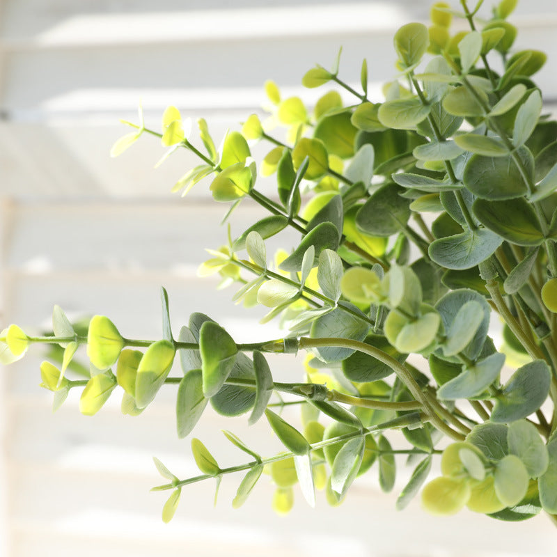 Lifelike Artificial Eucalyptus and Money Leaf Plant Wall Decor - Perfect for Weddings, Floral Arrangements, and Greenery Accessories