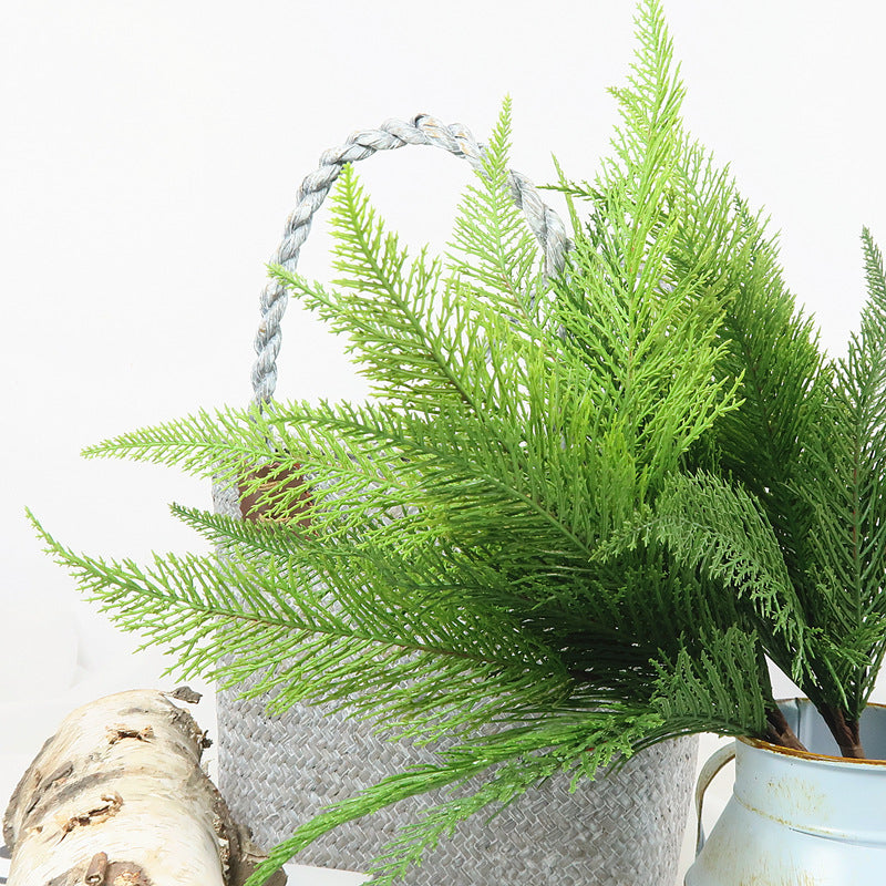 High-Quality Soft Touch Faux Pine Needle Christmas Decoration - Realistic Green Plant Leaves for Weddings and Festive Events