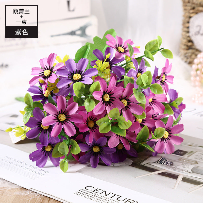 Realistic Silk Flower Bouquet with 20 Lifelike Dancing Orchid Stems - Perfect for Home Décor and Lasting Beauty