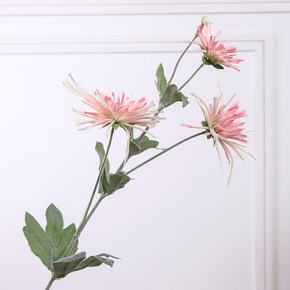 Charming Simulated Crab Claw Chrysanthemum - Perfect Faux Flower for Weddings, Home Decor, and Living Room Accents