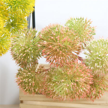 Elegant European Style Fake Green Onion Ball Bouquet – Perfect for Wedding Floral Arrangements, Home Decor, and Photography Props – Lifelike Artificial Flowers for a Stunning Aesthetic