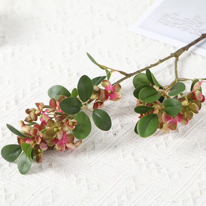 Realistic Touch 2-Branch Artificial Apple Blossom Flowers - Perfect for Hotel Home Décor, Wedding Celebrations, and Elegant Silk Floral Arrangements