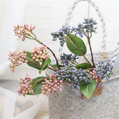 High-Quality Nordic Faux Berry Plastic Flowers - Japanese Wild Fruit Decor for Weddings and Home Styling - Perfect for Floral Arrangements and Elegant Centerpieces