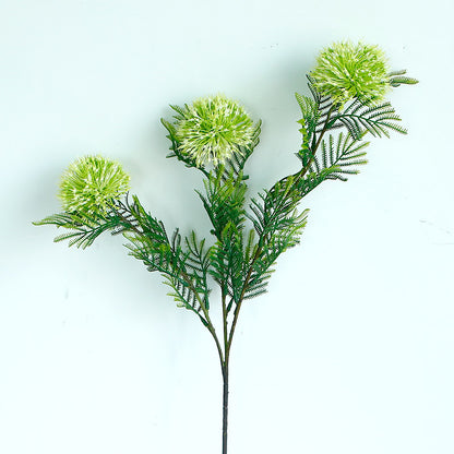 Single-Stem Faux Spiky Onion Plant - Lifelike Green Decor for Living Rooms and Home Interiors - Perfect for Enhancing Your Space with Zero Maintenance!