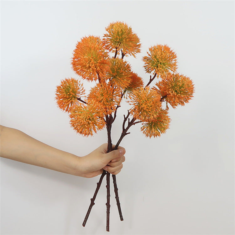 Elegant European Style Fake Green Onion Ball Bouquet – Perfect for Wedding Floral Arrangements, Home Decor, and Photography Props – Lifelike Artificial Flowers for a Stunning Aesthetic