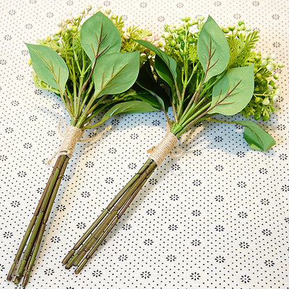 Realistic Faux Green Bean Pods - Set of 4 Decorative Artificial Stems for Home Décor, Wedding Decorations, and Photography Props