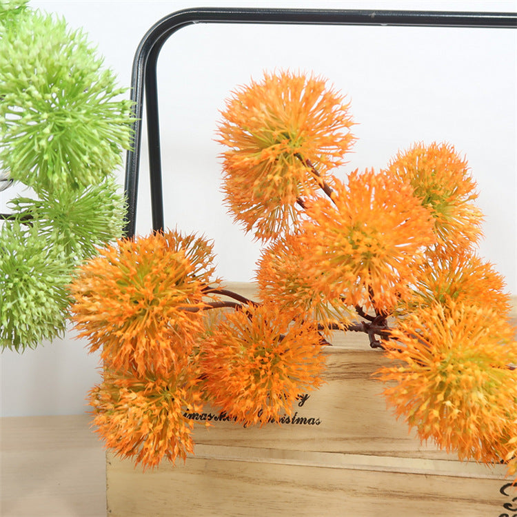 Elegant European Style Fake Green Onion Ball Bouquet – Perfect for Wedding Floral Arrangements, Home Decor, and Photography Props – Lifelike Artificial Flowers for a Stunning Aesthetic