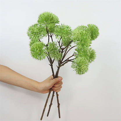 Elegant European Style Fake Green Onion Ball Bouquet – Perfect for Wedding Floral Arrangements, Home Decor, and Photography Props – Lifelike Artificial Flowers for a Stunning Aesthetic